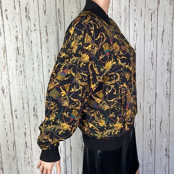 VINTAGE S.L.B by Sunny Leigh Silk Bomber Jacket - Picture 3 of 5